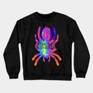 Tarantula Silhouette V39 (Tie Dye) Crewneck Sweatshirt